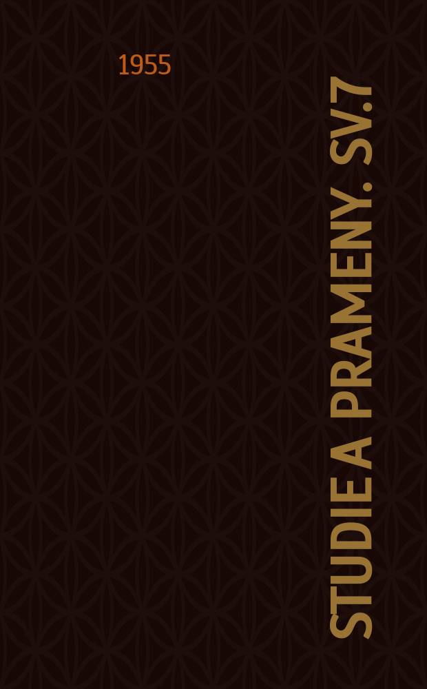 Studie a prameny. Sv.7 : Mechanika zemin