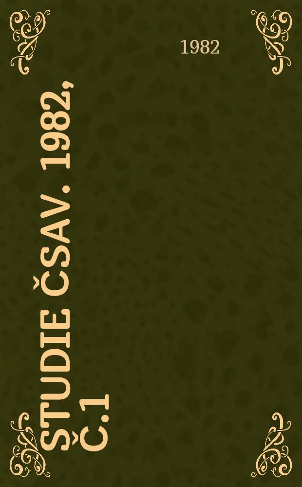 Studie ČSAV. 1982, Č.1 : The post natal development and kidney
