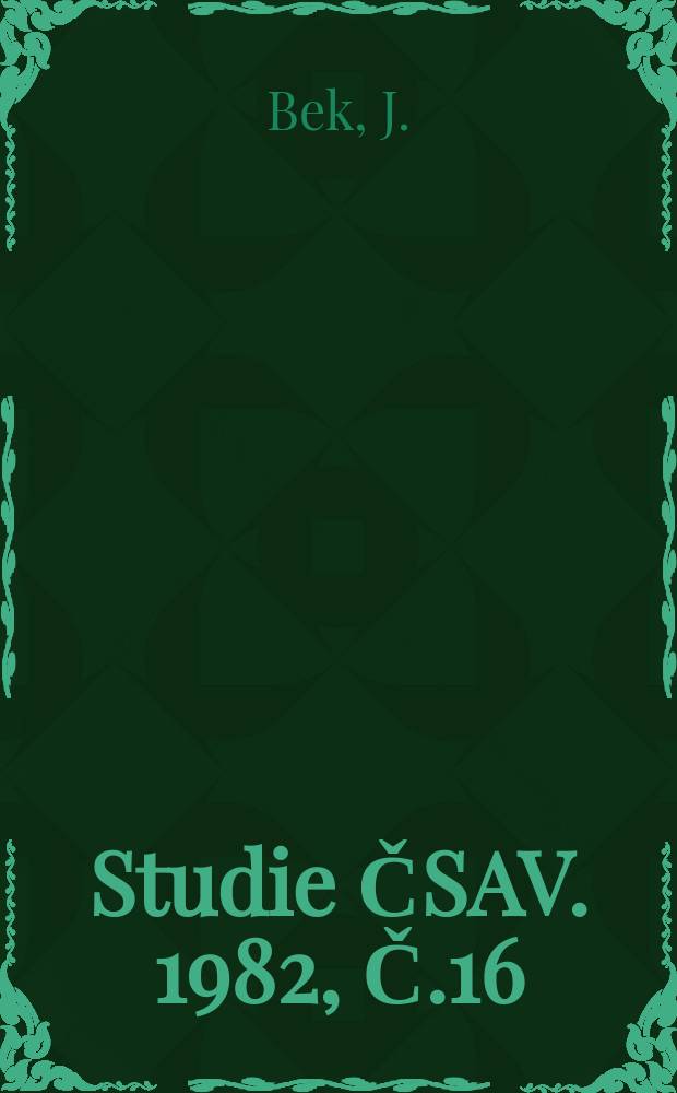 Studie ČSAV. 1982, Č.16 : Hudebn&iacute; neoklasicismus
