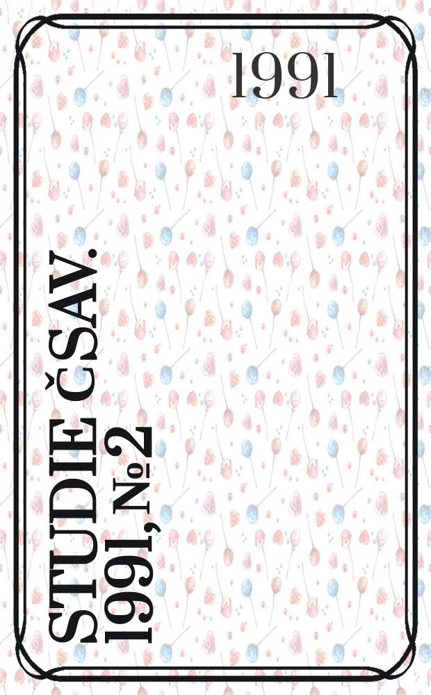 Studie ČSAV. 1991, №2 : Vědeckotechnický rozvoj a vnější