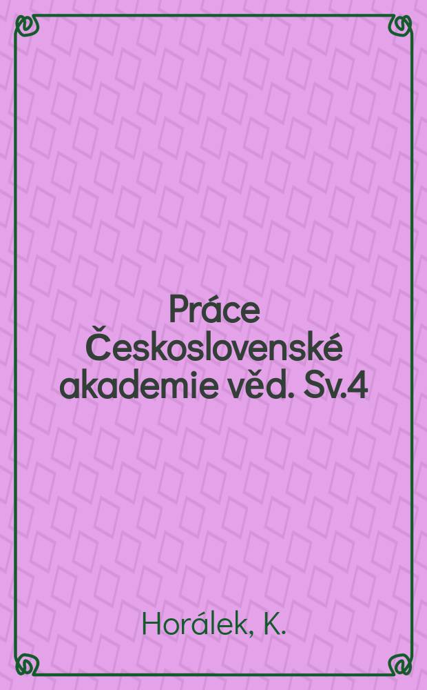 Práce Československé akademie věd. Sv.4 : Úvod do studia slovanských jazyků