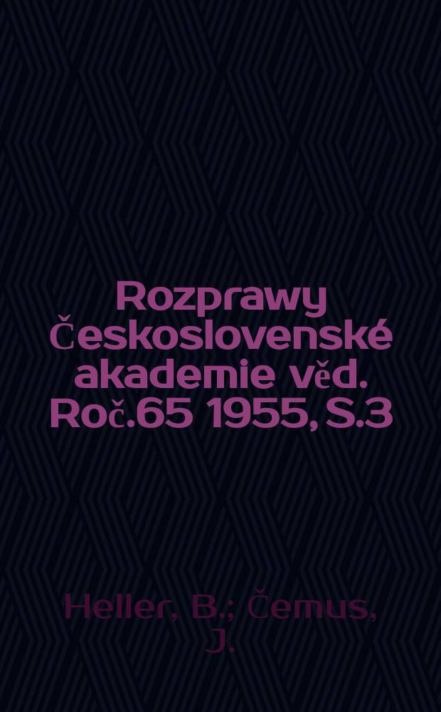 Rozprawy Československé akademie věd. Roč.65 1955, S.3 : Stabilita přechodných jevů v nelineárních systémech se zvláštním zřetelem na elektromechanické pochody v synchronních strojích. Mezně tlumení synchronního stroje s hlediska rázové stability