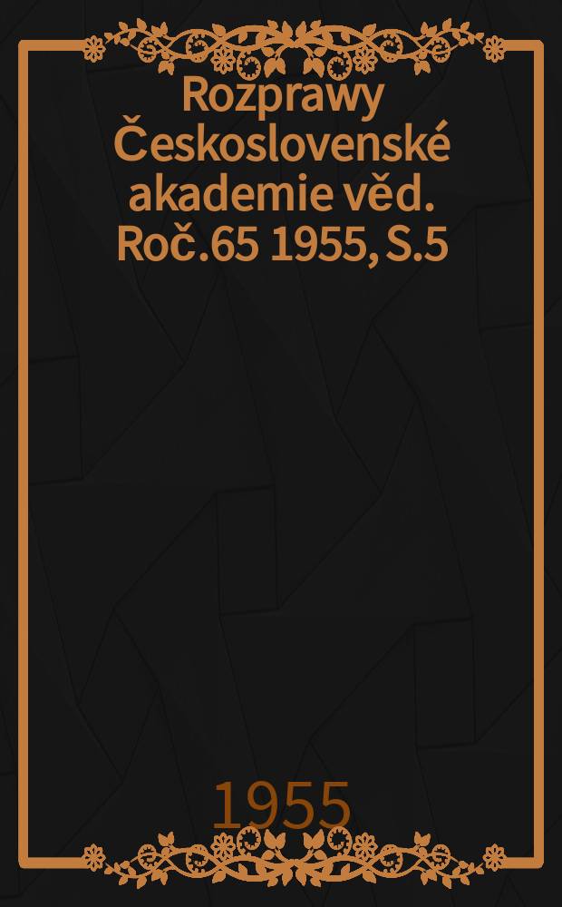Rozprawy Československé akademie věd. Roč.65 1955, S.5 : Periodický stav v systému o stálých parametrech. Některé otázky kmitání a stability odpružených rotoru