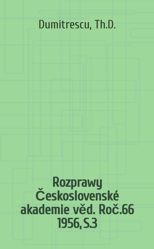 Rozprawy Československé akademie věd. Roč.66 1956, S.3 : Sur le mouvement crée par un tube tourbillon de dimensions finies. Příspěvek k theorii účinků zemětřesení na stavebních dílech