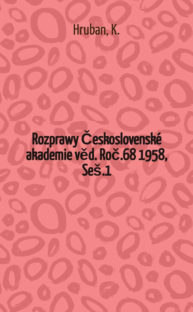 Rozprawy Československé akademie věd. Roč.68 1958, Seš.1 : Přetvořeni a napjatost fysikálně nelineárního poloprostoru