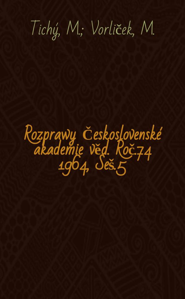 Rozprawy Československé akademie věd. Roč.74 1964, Seš.5 : Statistická metoda výpočtu mimostředně tlačených železobetonových průřezů