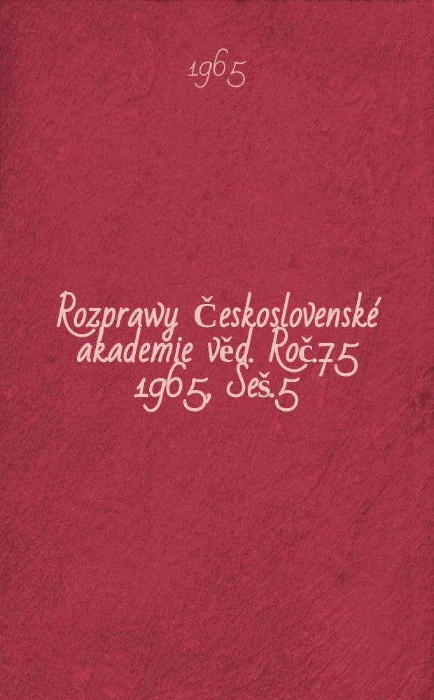 Rozprawy Československé akademie věd. Roč.75 1965, Seš.5 : Autonomní oscilační soustavy s charakteristikami po částech lineárními