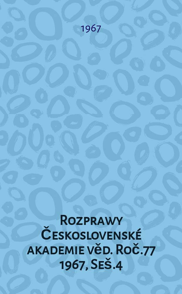 Rozprawy Československé akademie věd. Roč.77 1967, Seš.4 : O rezonančních kmitech systémů se dvěma stupni volnosti