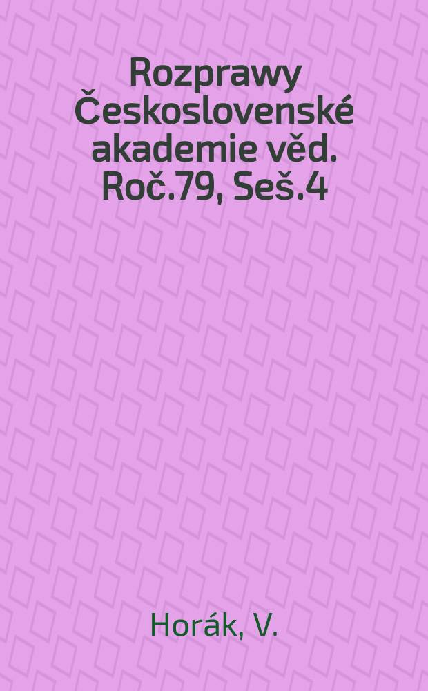 Rozprawy Československ&eacute; akademie věd. Roč.79, Se&scaron;.4 : Inverse variational principles of continuum mechanics