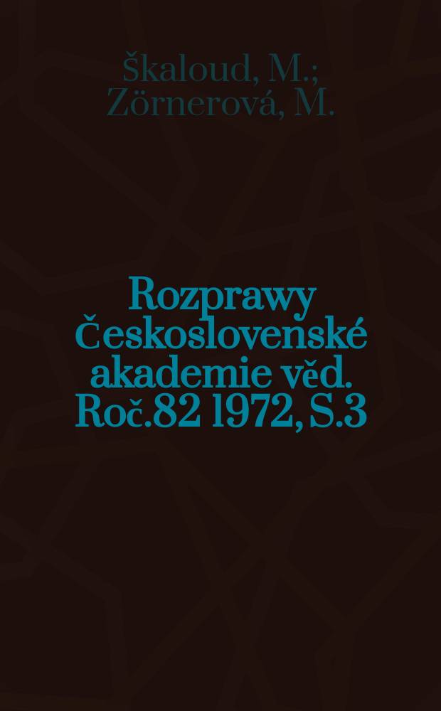 Rozprawy Československé akademie věd. Roč.82 1972, S.3 : Post- buckled behaviour ...