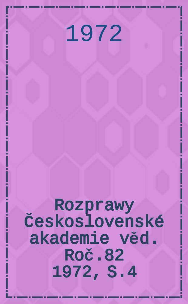 Rozprawy Československé akademie věd. Roč.82 1972, S.4 : Microstresse in elastic-plastic deformation ...