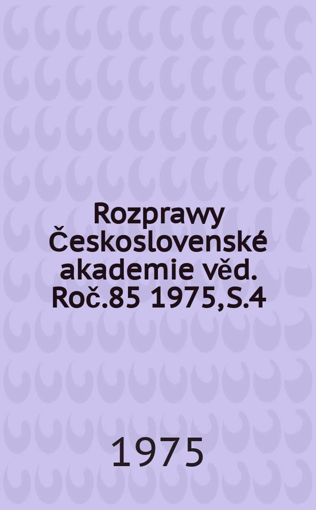 Rozprawy Československé akademie věd. Roč.85 1975, S.4 : Kepler's orbits with various ..