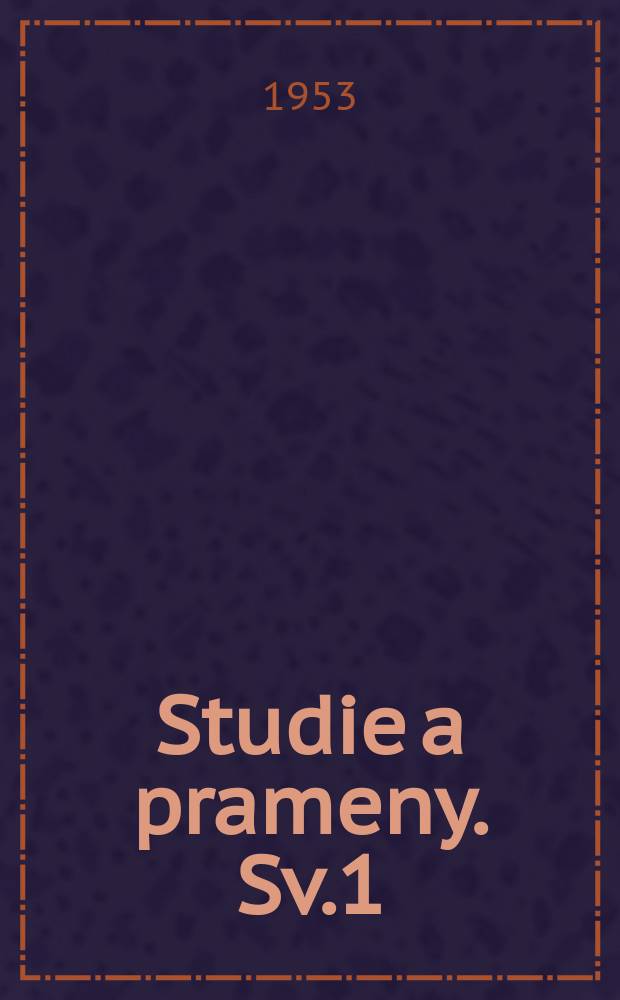 Studie a prameny. Sv.1 : Z&aacute;klady algebry