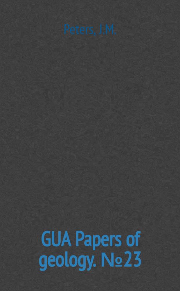 GUA Papers of geology. №23 : Neogene and quaternary vertical ...