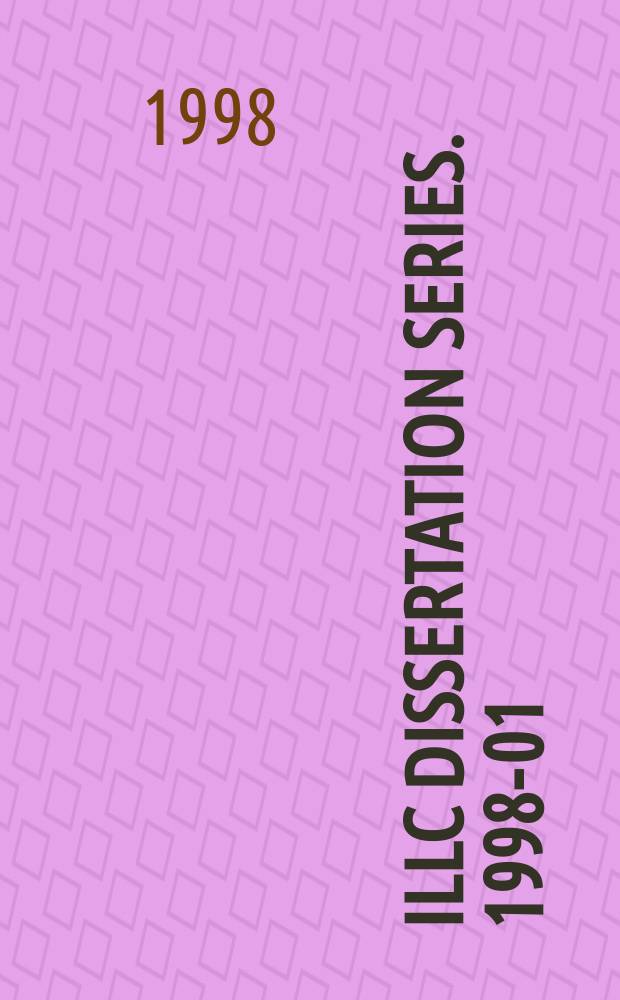 ILLC dissertation series. 1998-01 : Computability and measure