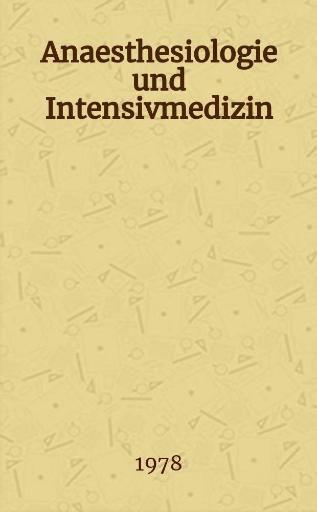 Anaesthesiologie und Intensivmedizin : Dobutamin