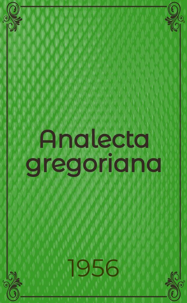Analecta gregoriana