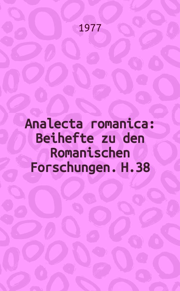 Analecta romanica : Beihefte zu den Romanischen Forschungen. H.38 : Studien zu einer Poetik der klassischen französischen Tragödie (1673-1678)