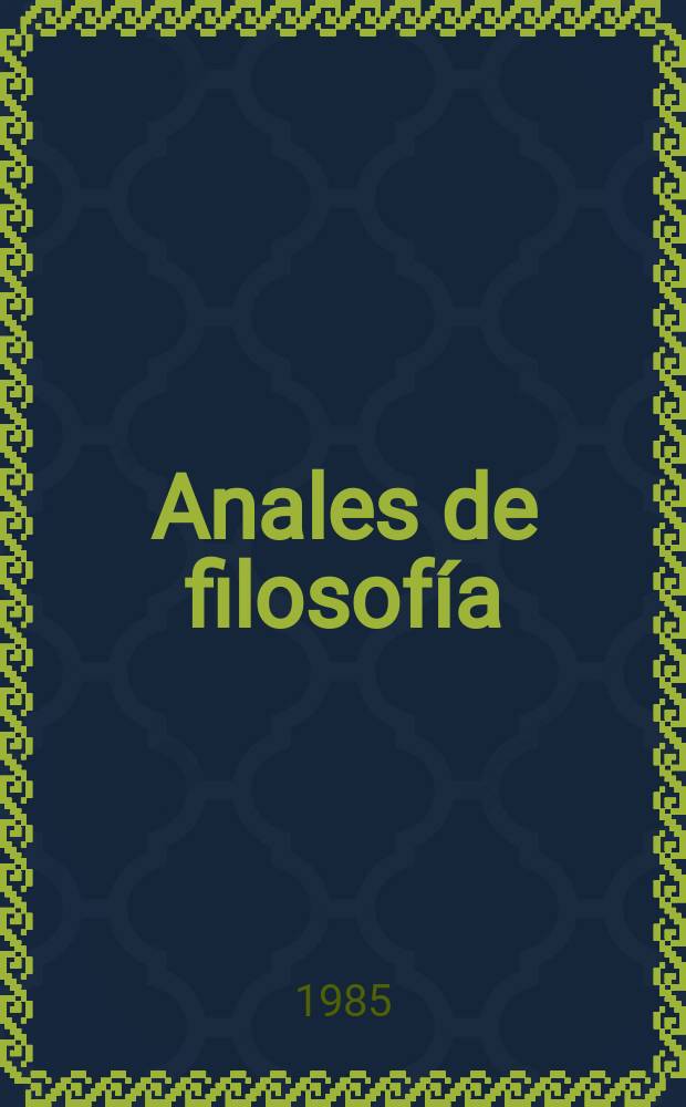 Anales de filosofía