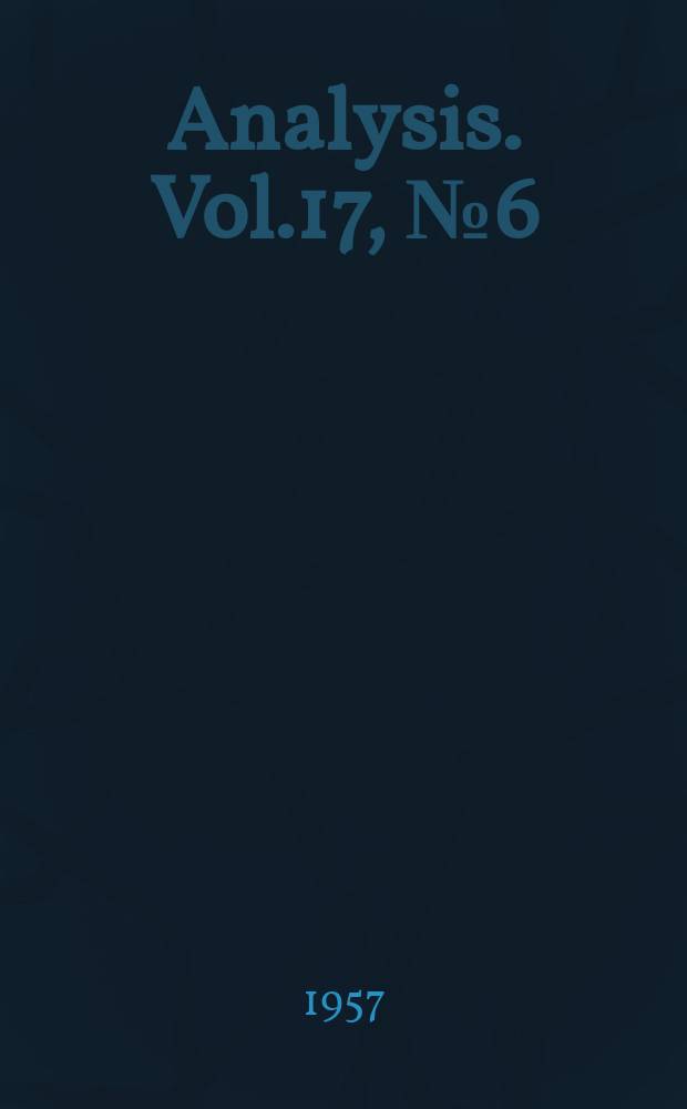 Analysis. Vol.17, №6(60)