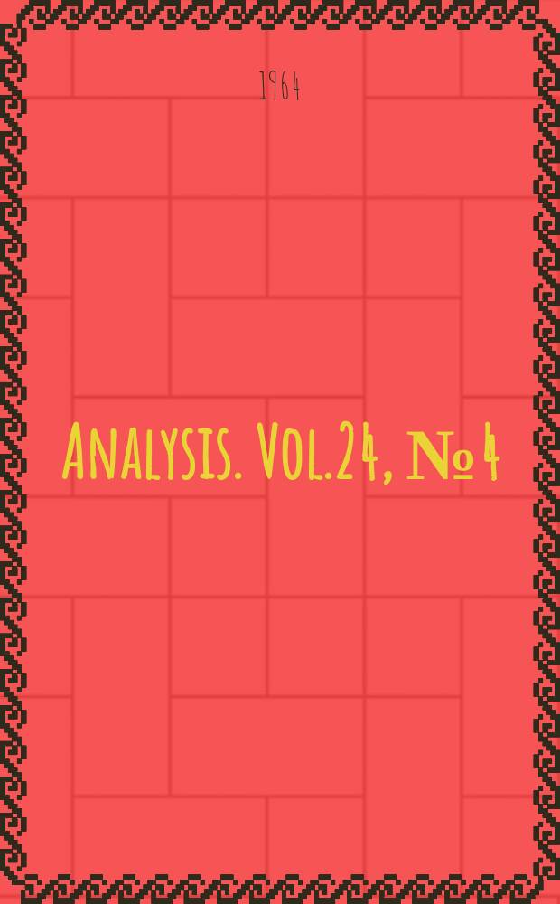 Analysis. Vol.24, №4(100)