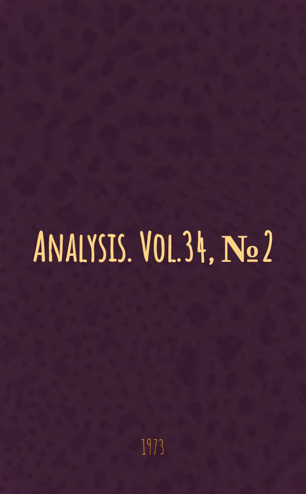 Analysis. Vol.34, №2(158)