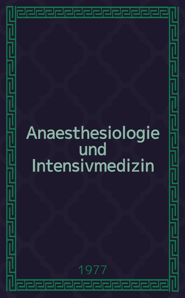 Anaesthesiologie und Intensivmedizin : Etomidate