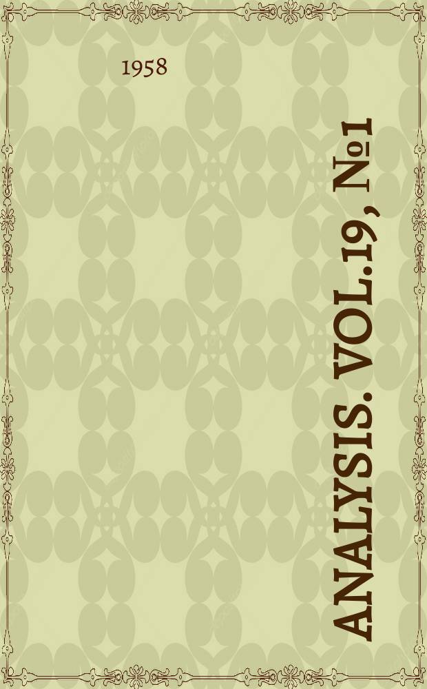 Analysis. Vol.19, №1(67)