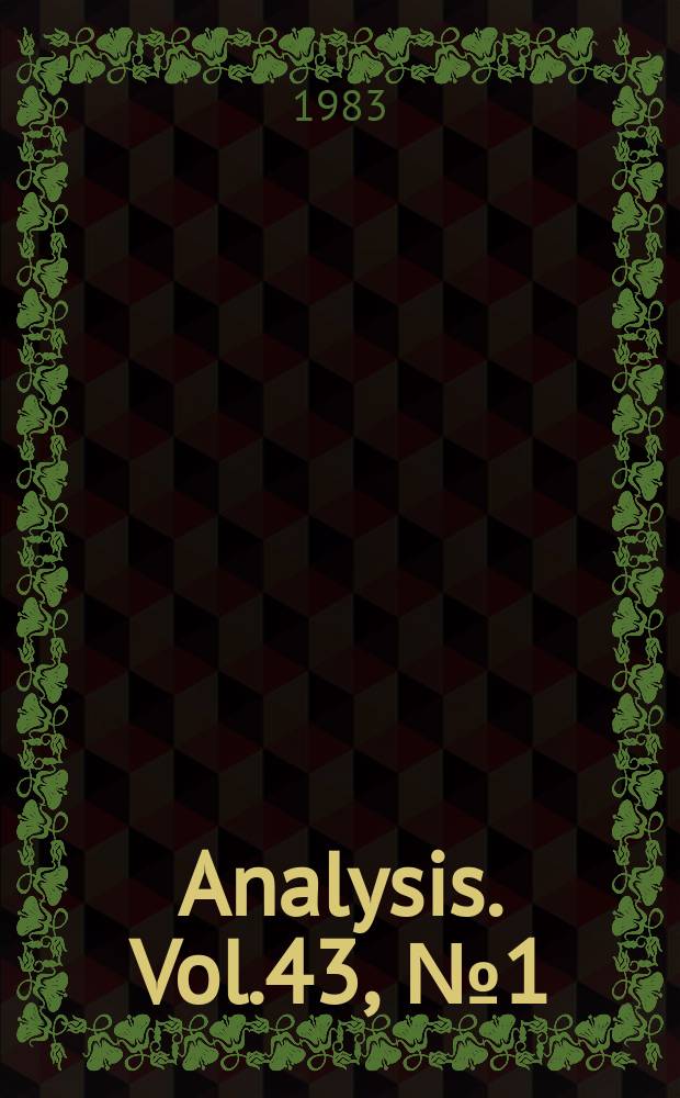 Analysis. Vol.43, №1(197)
