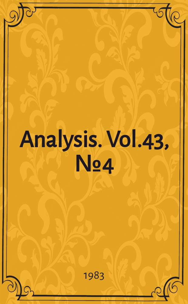 Analysis. Vol.43, №4(200)