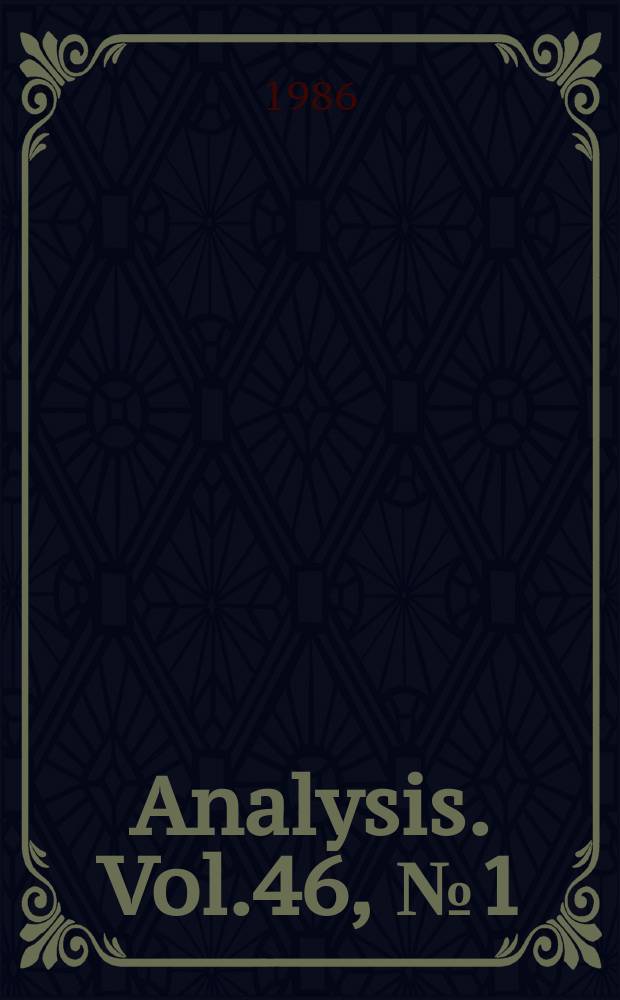Analysis. Vol.46, №1(209)