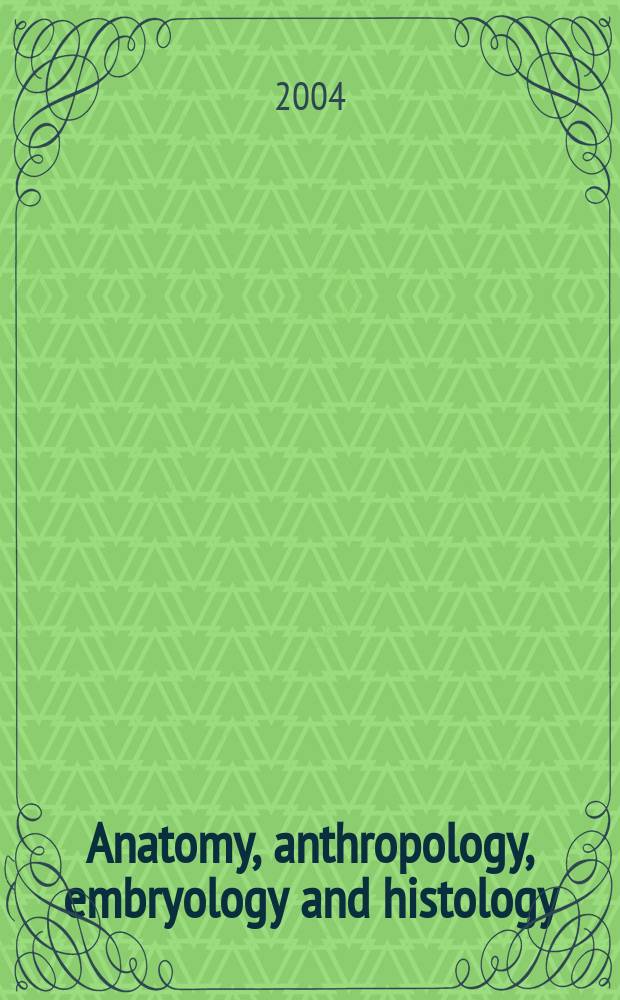 Anatomy, anthropology, embryology and histology : Sect. I of Excerpta medica. Vol.70, №6
