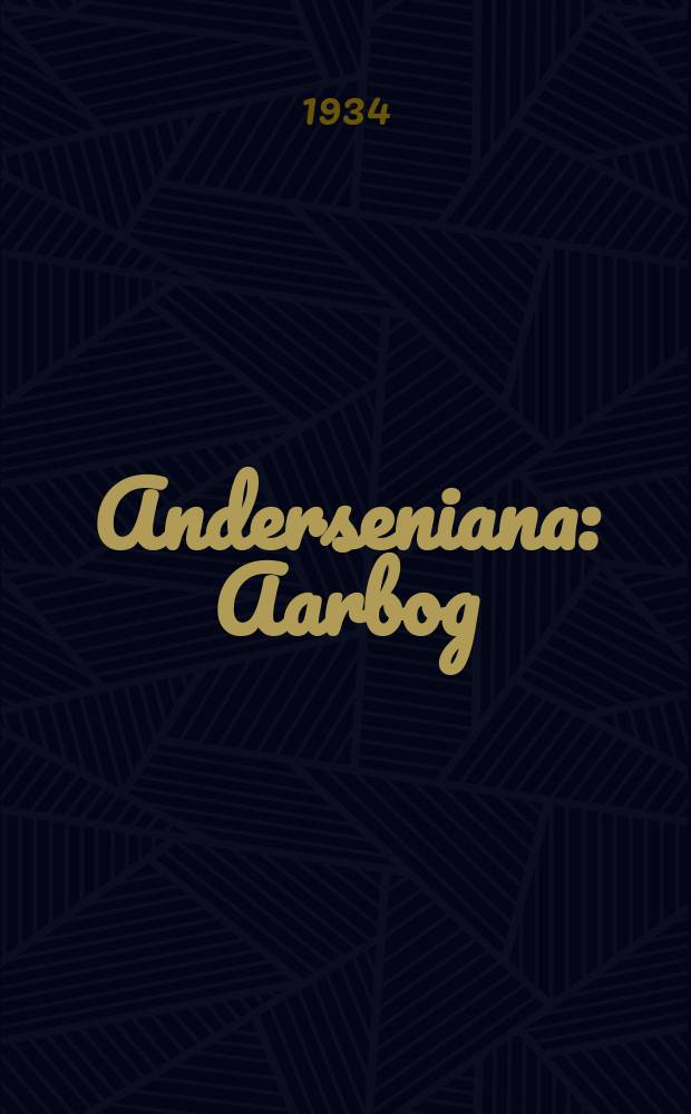 Anderseniana : Aarbog