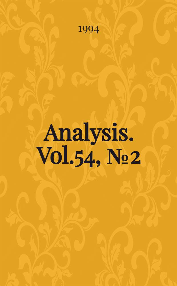 Analysis. Vol.54, №2(242)