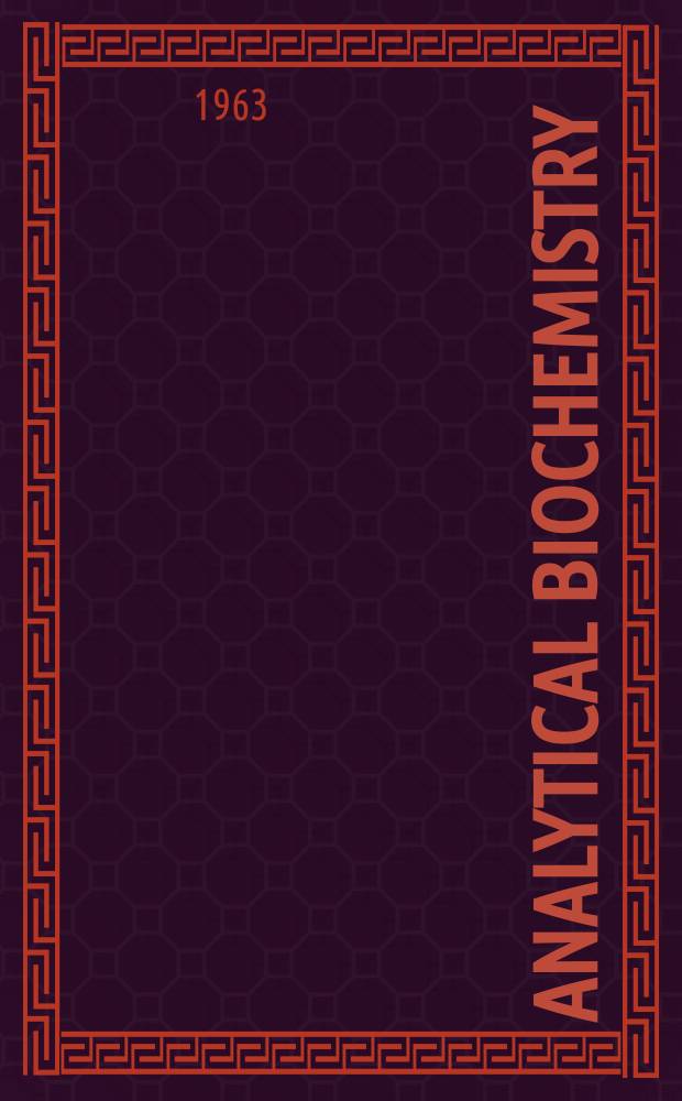 Analytical biochemistry : An international journal