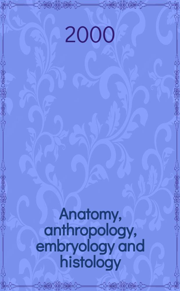 Anatomy, anthropology, embryology and histology : Sect. I of Excerpta medica. Vol.63, №2