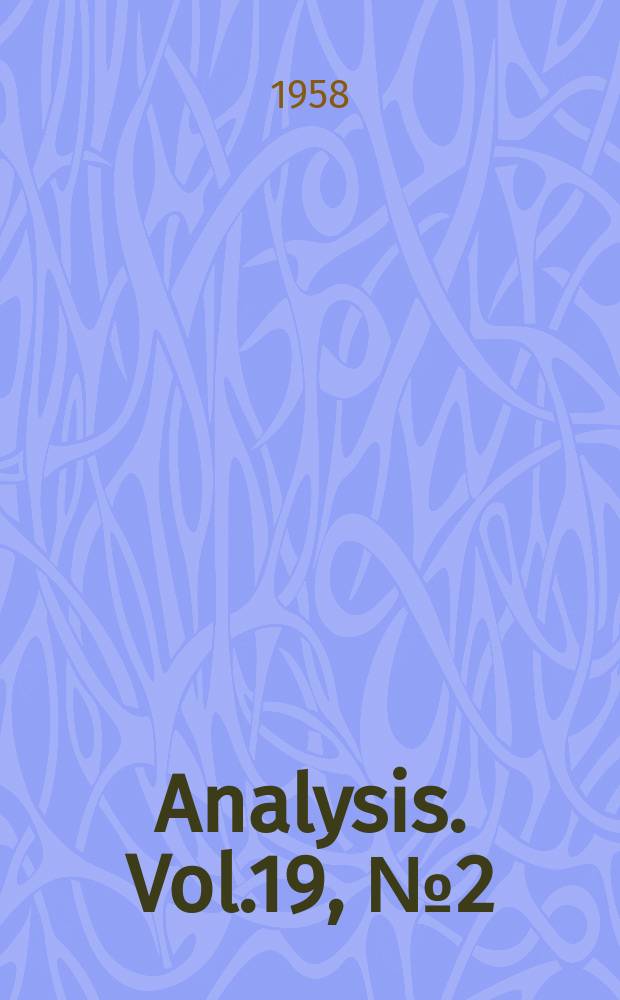 Analysis. Vol.19, №2(68)