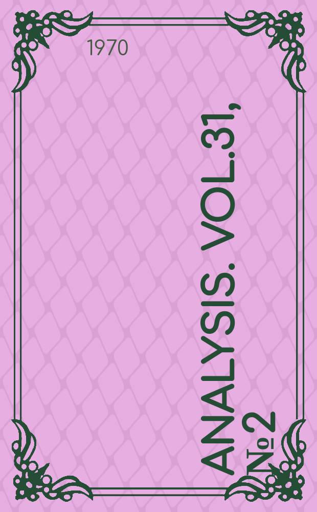 Analysis. Vol.31, №2(140)