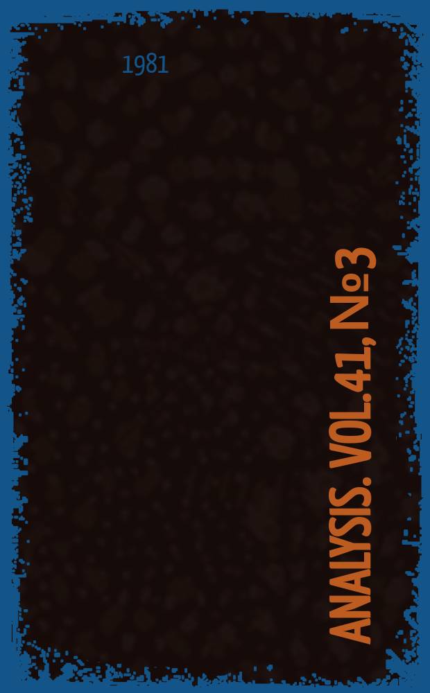 Analysis. Vol.41, №3