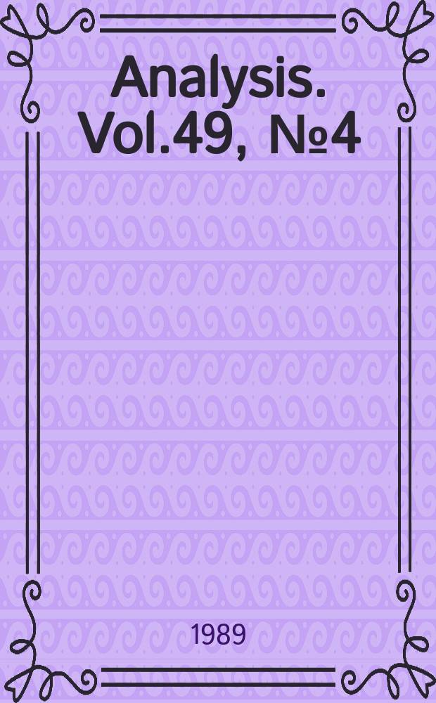 Analysis. Vol.49, №4(224)