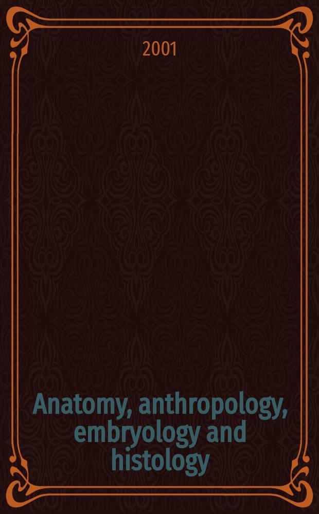 Anatomy, anthropology, embryology and histology : Sect. I of Excerpta medica. Vol.64, №3