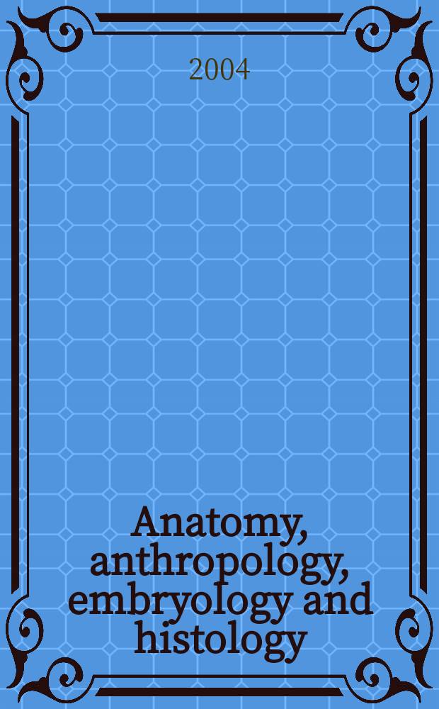 Anatomy, anthropology, embryology and histology : Sect. I of Excerpta medica. Vol.71, №5