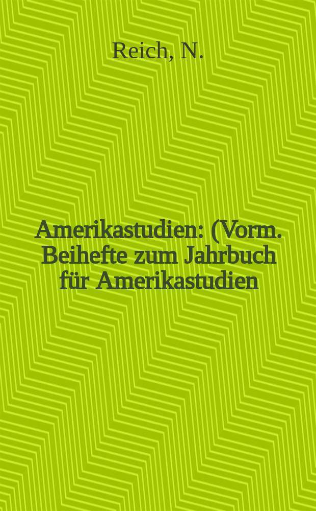 Amerikastudien : (Vorm. Beihefte zum Jahrbuch f&uuml;r Amerikastudien) Im Auftrag der Deutschen Ges. f&uuml;r Amerikastudien. №23 : Sociological Jurisprudence und legal Realism im Rechts denken Amerikas