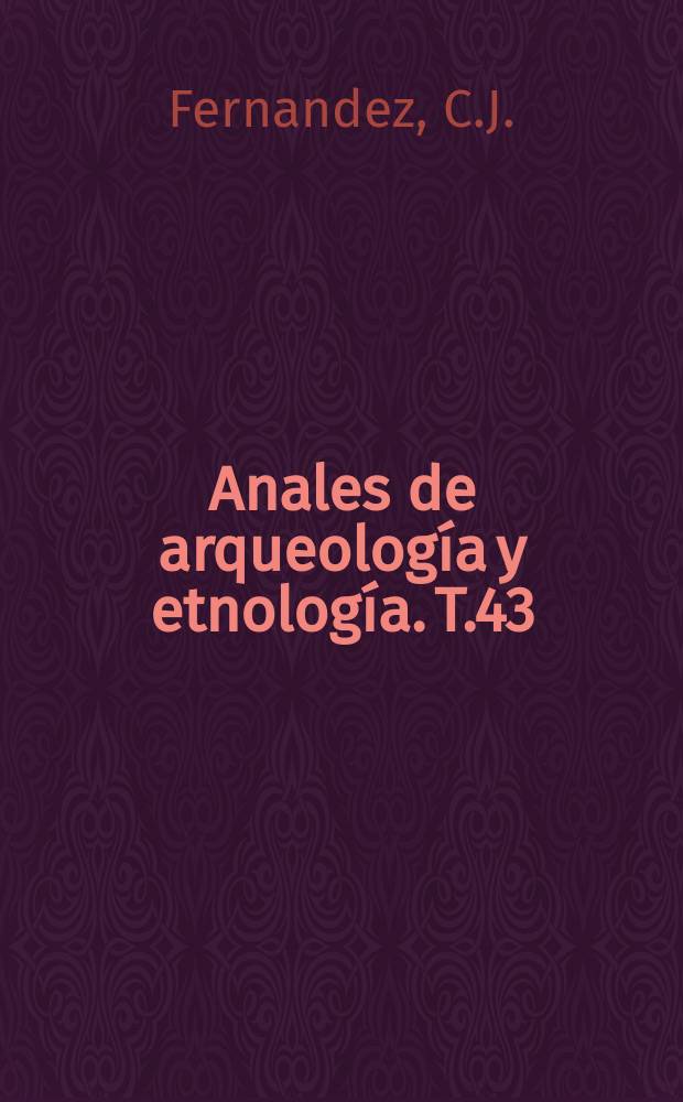 Anales de arqueología y etnología. T.43/45, Vol.3 1988/1990 : La cueva Haichol
