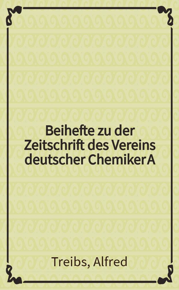 Beihefte zu der Zeitschrift des Vereins deutscher Chemiker A: "Angewandte Chemie" und B: "Die Chemische Fabrik". №37 : Zur Entstehung des Erd&ouml;ls