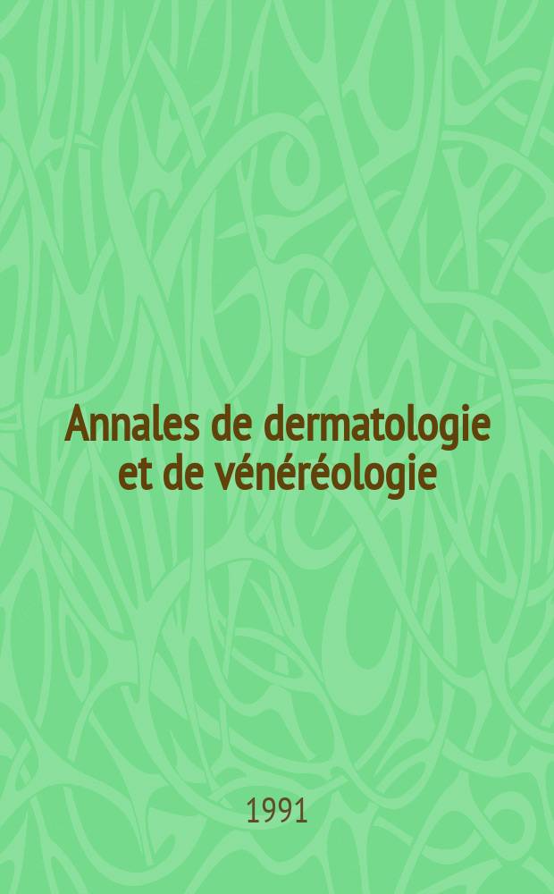 Annales de dermatologie et de vénéréologie : Organe de la Soc. française de dermatologie et de syphiligraphie et de l'Assoc. des dermatologistes et syphiligraphes de langue française. Vol. 118, № 12 : Dermatologie te environnement