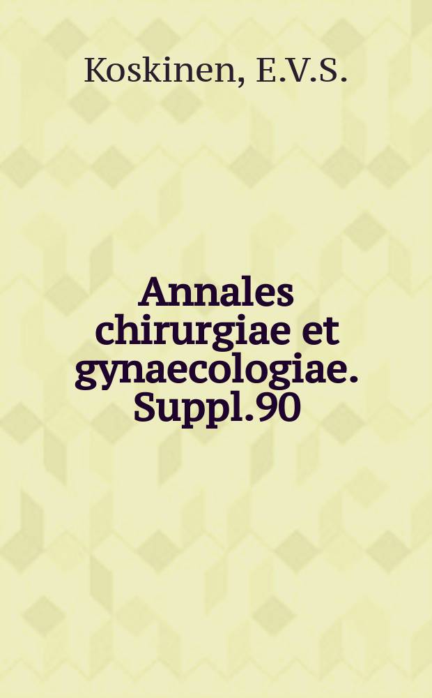 Annales chirurgiae et gynaecologiae. Suppl.90 : The repair of experimental fractures