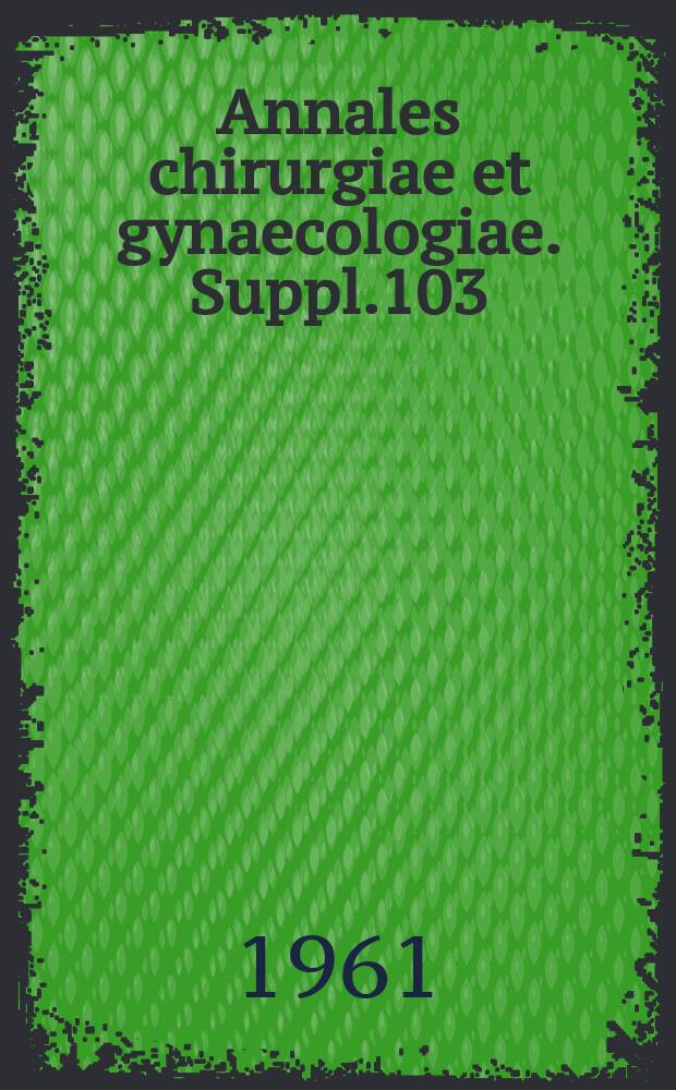 Annales chirurgiae et gynaecologiae. Suppl.103 : Effect of some saccharides on the recovery of the hear after elective cardiac arrest with potassium citrate