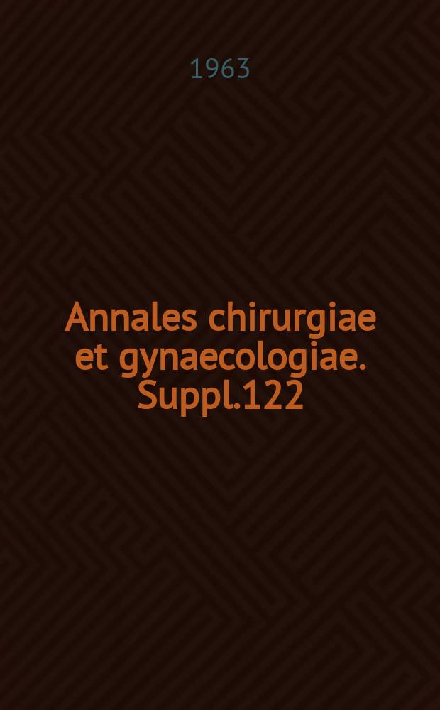 Annales chirurgiae et gynaecologiae. Suppl.122 : Volume dose and gonad dose in X-ray diagnosis