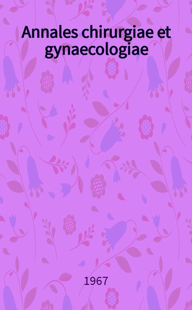 Annales chirurgiae et gynaecologiae : Results of surgical treatment of goitre